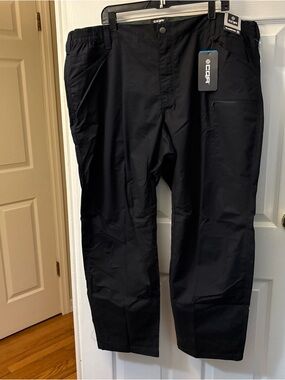 Men’s CQR Black Cargo Pants with Elastic Waist